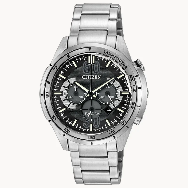 Sport Casual Black Dial Stainless Steel Bracelet CA4121-57E | CITIZEN Sport Casual Black Dial Stainless Steel Bracelet CA4121-57E | CITIZEN